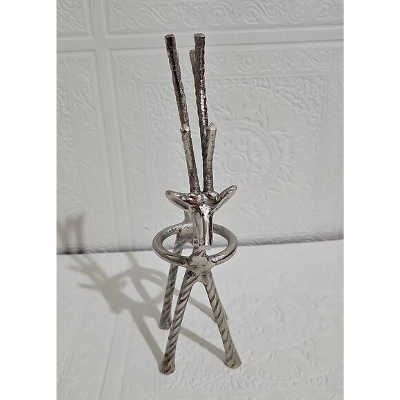 Reindeer Votive Candle Holder Christmas Decoration Silver Tone Ralph Lauren Xmas - Picture 7 of 8